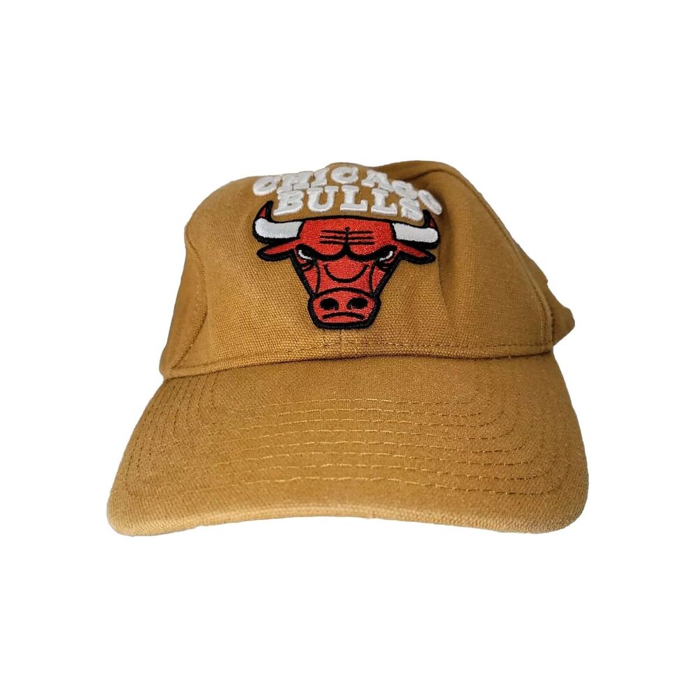 Chicago Bulls Baseball Cap Hat Beige Mens NBA Basketball Ultra Game 100% Cotton